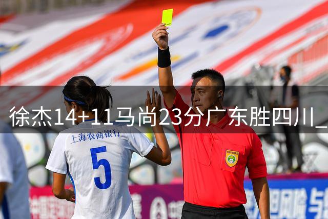 徐杰14+11马尚23分广东胜四川 韩硕砍19+6+6